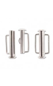 Metal magnetic slide clasp 21,5mm Silver
